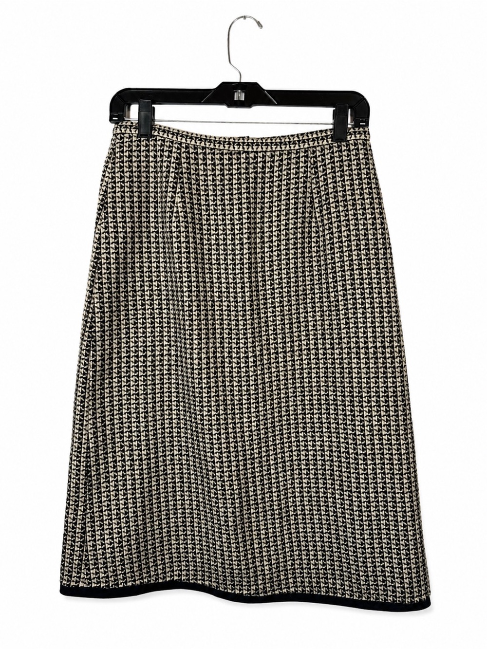 Wool‎ Blend Midi Skirt Size M Plaid Office Professional A-Line Career Business
